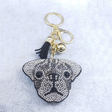 Load image into Gallery viewer, Image of a beautiful black pug keychain