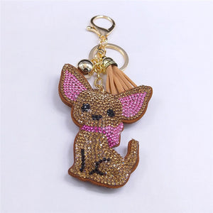 Blingy Chihuahua Stone-Studded Keychains-Accessories-Accessories, Chihuahua, Dogs, Keychain-7