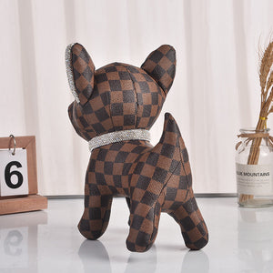 Blingy French Bulldog PU Leather Statue-Home Decor-Dogs, French Bulldog, Home Decor, Statue-14
