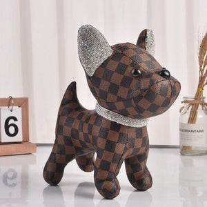 Blingy French Bulldog PU Leather Statue-Home Decor-Dogs, French Bulldog, Home Decor, Statue-8