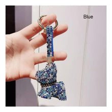 Load image into Gallery viewer, Blingy French Bulldogs Stone-Studded Keychains-Accessories-Accessories, Dogs, French Bulldog, Keychain-Blue-14