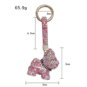 Blingy French Bulldogs Stone-Studded Keychains-Accessories-Accessories, Dogs, French Bulldog, Keychain-15