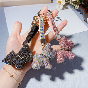 Blingy French Bulldogs Stone-Studded Keychains-Accessories-Accessories, Dogs, French Bulldog, Keychain-16