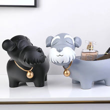 Load image into Gallery viewer, Blissful Smiling Schnauzer Decorative Desktop Organiser Statues-Home Decor-Dogs, Home Decor, Schnauzer, Statue-15