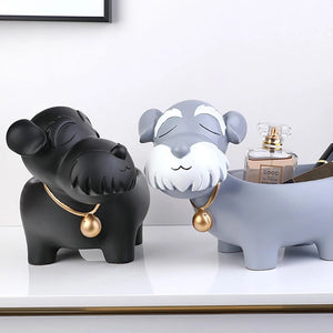 Blissful Smiling Schnauzer Decorative Desktop Organiser Statues-Home Decor-Dogs, Home Decor, Schnauzer, Statue-15