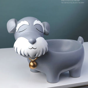 Blissful Smiling Schnauzer Decorative Desktop Organiser Statues-Home Decor-Dogs, Home Decor, Schnauzer, Statue-6