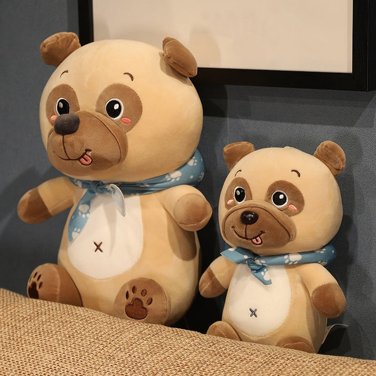 Blue Neck Scarf Pug Stuffed Animal - Perfect Companion for Every Pug Lover-Dogs, Home Decor, Pug, Soft Toy, Stuffed Animal-4