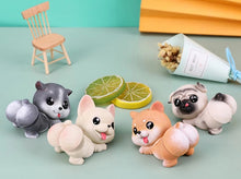 Load image into Gallery viewer, Image of four smiling dog bobbleheads in the the cutest bobble-butt design including Pug, Frenchie, Husky, and Corgi boblehead