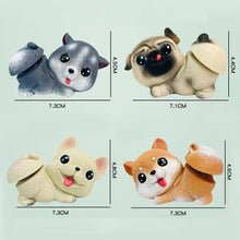 Load image into Gallery viewer, Size image of four dog bobbleheads in the the cutest bobble-butt design including Pug, Frenchie, Husky, and Corgi boblehead