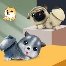 Load image into Gallery viewer, Image of a Husky and Pug car bobblehead in the cutest bobble-butt design