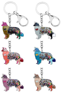 Beautiful Border Collie Love Enamel Keychains-Accessories-Accessories, Border Collie, Dogs, Keychain-1