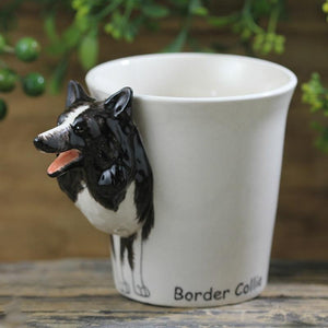 Border Collie Love 3D Ceramic CupMug