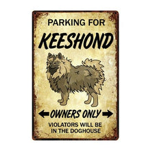 Load image into Gallery viewer, Border Collie Love Reserved Parking Sign BoardCarKeeshondOne Size