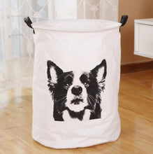 Load image into Gallery viewer, Border Collie Love Waterproof Laundry Basket-Home Decor-Bathroom Decor, Border Collie, Dogs, Home Decor-2