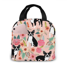 Load image into Gallery viewer, Image of boston terrier lunch bag in the cutest boston terrier print