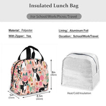 Load image into Gallery viewer, Image of an insulated boston terrier lunch bag size