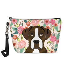 Load image into Gallery viewer, Boston Terrier in Bloom Make Up BagAccessoriesBoxer