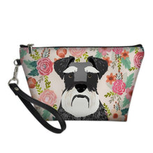 Load image into Gallery viewer, Boston Terrier in Bloom Make Up BagAccessoriesSchnauzer