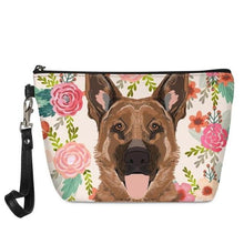 Load image into Gallery viewer, Boston Terrier in Bloom Make Up BagAccessoriesGerman Shepherd