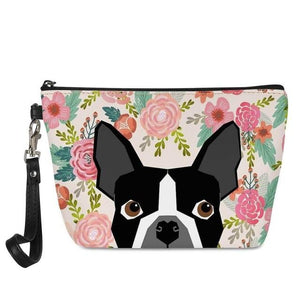 Image of a boston terrier bag in the cutest Boston Terrier in bloom design