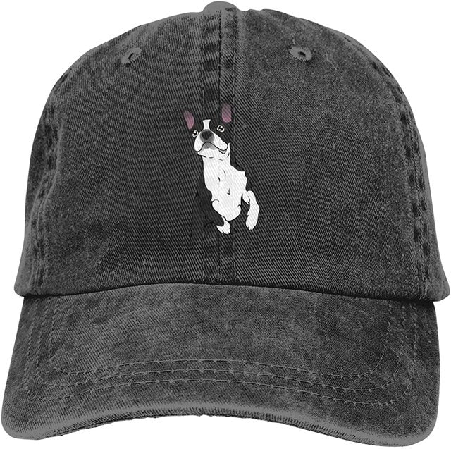 Image of a Boston Terrier baseball cap