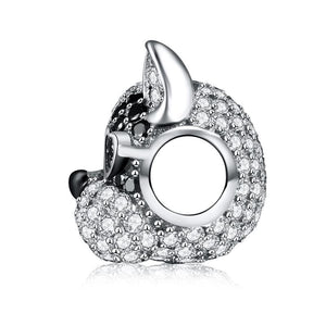 Boston Terrier Love Silver Charm BeadDog Themed Jewellery