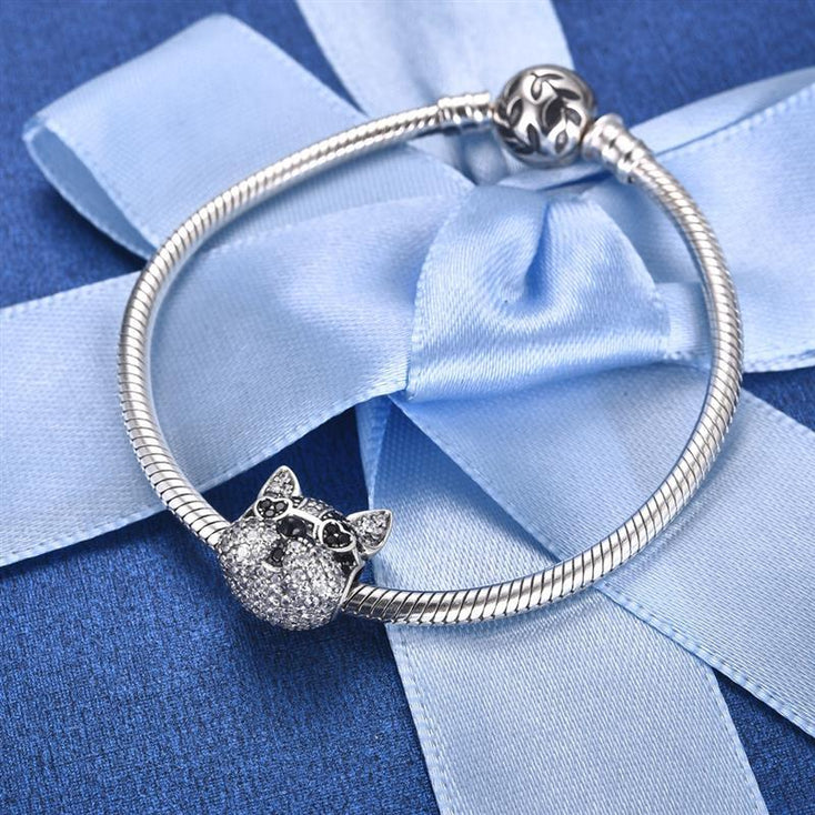Boston Terrier Love Silver Charm BeadDog Themed Jewellery