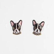Load image into Gallery viewer, Boston Terrier Love Enamel Jewellery Set - Earrings, Pendant, Ring &amp; BangleJewelleryEarrings - Only Face