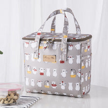 Load image into Gallery viewer, Boston Terrier Love Large Insulated Picnic Bag-Accessories-Accessories, Bags, Boston Terrier, Dogs-White Bears - Silver BG-10