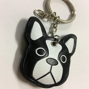 Boston Terrier Love PU Leather Keychain-Accessories-Accessories, Boston Terrier, Dogs, Keychain-2