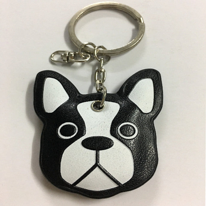Boston Terrier Love PU Leather Keychain-Accessories-Accessories, Boston Terrier, Dogs, Keychain-Boston Terrier-1