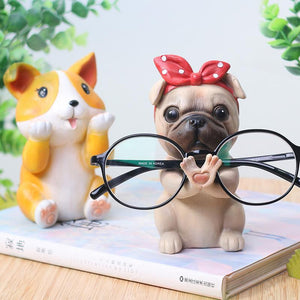 Boston Terrier Love Resin Glasses Holder FigurineHome Decor