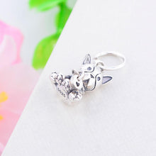 Load image into Gallery viewer, Image of a cutest boston terrier pendant made with sterling silver