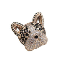 Load image into Gallery viewer, Boston Terrier Love Stone Studded Brooch Pin-Dog Themed Jewellery-Accessories, Boston Terrier, Dogs, Jewellery-2