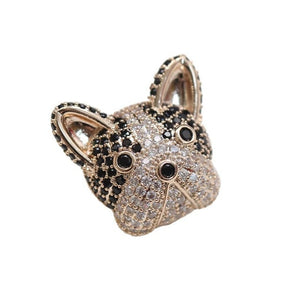 Boston Terrier Love Stone Studded Brooch Pin-Dog Themed Jewellery-Accessories, Boston Terrier, Dogs, Jewellery-2