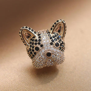 Boston Terrier Love Stone Studded Brooch Pin-Dog Themed Jewellery-Accessories, Boston Terrier, Dogs, Jewellery-3