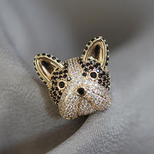 Load image into Gallery viewer, Boston Terrier Love Stone Studded Brooch Pin-Dog Themed Jewellery-Accessories, Boston Terrier, Dogs, Jewellery-5