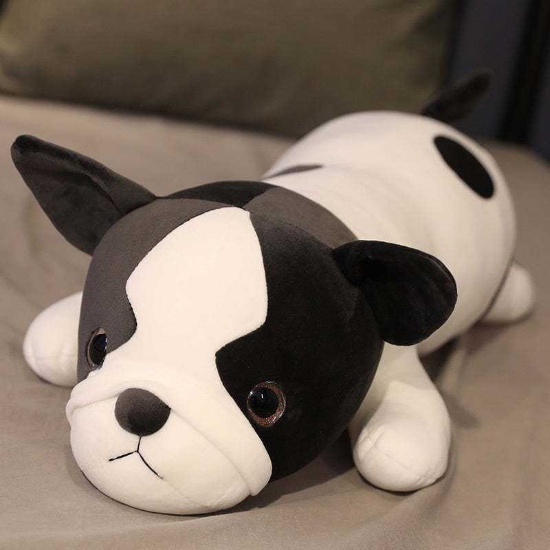 image of a boston terrier stuffed cushion
