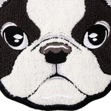 Load image into Gallery viewer, Close up image of an embroidered boston terrier patch