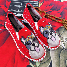 Load image into Gallery viewer, Boston Terriers Love Embroidered Canvas Loafers-Footwear-Boston Terrier, Dogs, Footwear, Shoes-2