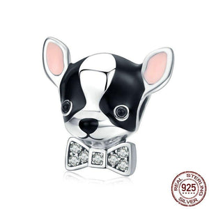 Image of a bow-tie boston terrier charm