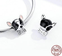 Load image into Gallery viewer, Image of a cutest bow-tie boston terrier charm bead
