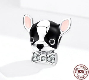 Image of a cutest bow-tie boston terrier charm