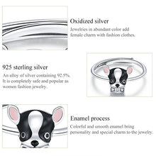 Load image into Gallery viewer, Bow Tie Boston Terrier Love Silver Ring-Dog Themed Jewellery-Boston Terrier, Dogs, Jewellery, Ring-5