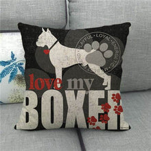 Load image into Gallery viewer, Love My Boxer Cushion Cover-Home Decor-Boxer, Cushion Cover, Dogs, Home Decor-2