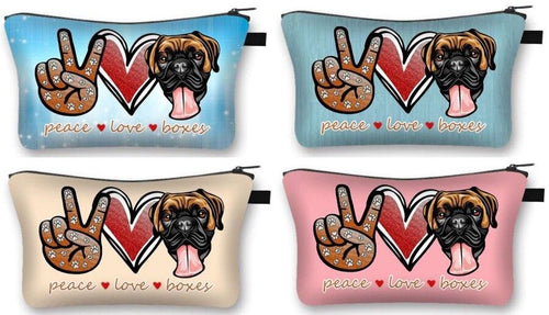 Peace, Love and Boxers Multipurpose Pouches-Accessories-Accessories, Bags, Boxer, Dogs-1