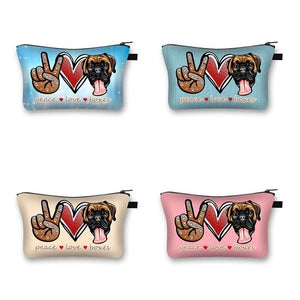 Peace, Love and Boxers Multipurpose Pouches-Accessories-Accessories, Bags, Boxer, Dogs-13