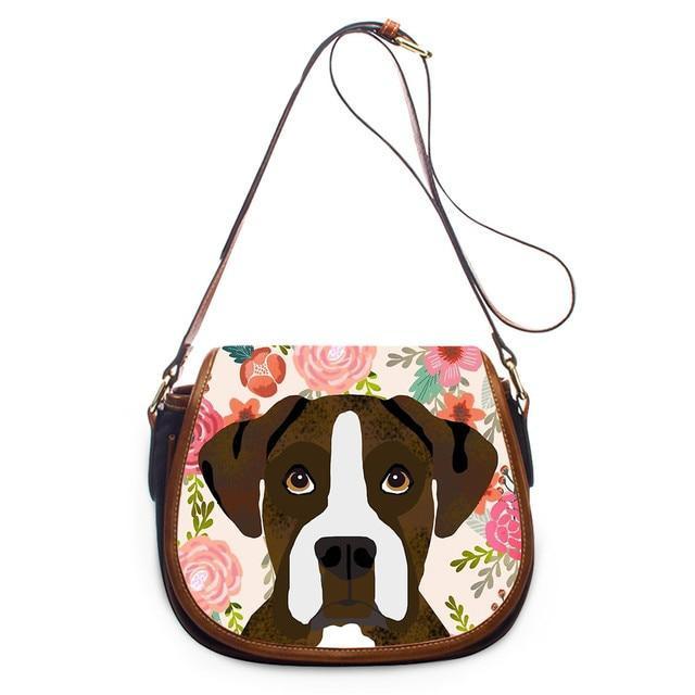 Boxer in Bloom Messenger Bag - Series 1-Accessories-Accessories, Bags, Boxer, Dogs-Boxer-1
