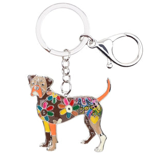Image of a boxer keychain in the color brown