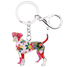 Load image into Gallery viewer, Image of a boxer keychain in the color red-pink